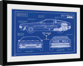 Πλαισιωμένη αφίσα Back To The Future - Blueprint