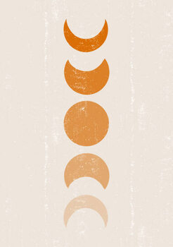 Samolepka Background with Moon phases print boho