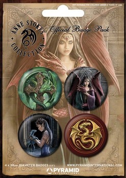 Merkesett ANNE STOKES - dragons