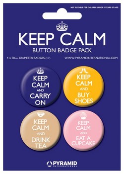 Merkesett KEEP CALM & CARRY ON - blue