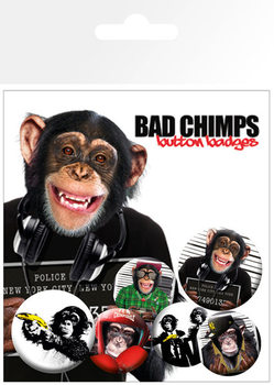 BAD CHIMPS Badges pakke