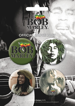 Set de badges BOB MARLEY 2