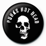 Badge PUNK'S NOT DEAD - skull