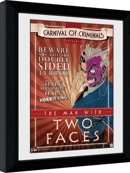 Gerahmte Poster Batman Comic - Circus Two Face