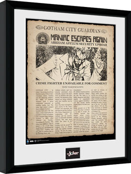 Gerahmte Poster Batman Comic - Joker Escpaes