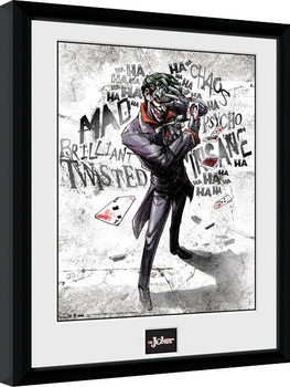 Gerahmte Poster Batman Comic - Joker Type