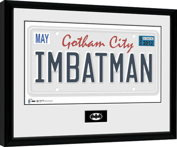 Gerahmte Poster Batman Comic - License Plate