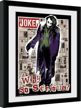 Zarámovaný plagát Batman: Temný rytier - Why So Serious