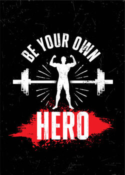 Samolepka Be Your Own Hero. Strong Workout