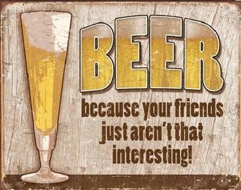 Μεταλλική πινακίδα BEER - your friends