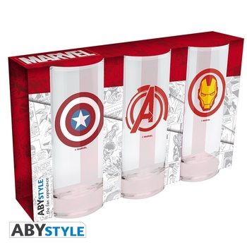 Bicchiere Marvel - Avengers, Captain America & Iron Man
