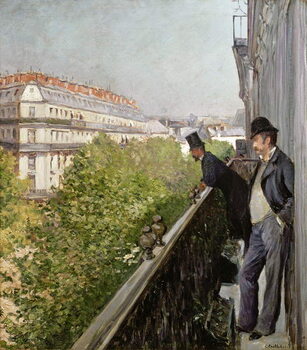 Canvastavla A Balcony, Boulevard Haussmann, 1880