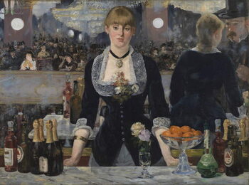 Canvastavla A Bar at the Folies-Bergere, 1881-82