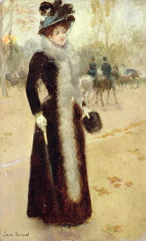 Canvastavla A Parisian Woman in the Bois de Boulogne, c.1899