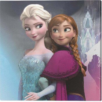 Canvastavla Frozen - Elsa & Anna