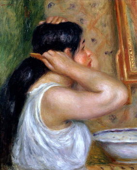 Canvastavla Girl Combing her Hair, 1907-8