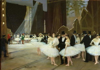 Canvastavla In the Wings at the Opera House, 1889
