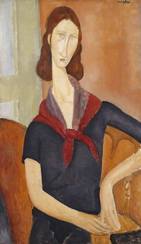 Canvastavla Jeanne Hebuterne (with a Scarf) 1919