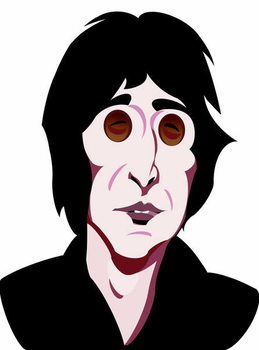 Canvastavla John Lennon, English singer, songwriter , colour 'graphic' caricature