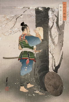 Canvastavla Kojima Takanori Writing a Poem on a Cherry Tree,