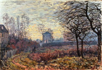 Canvastavla Landscape near Louveciennes, 1873