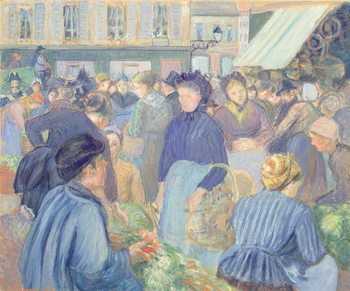 Canvastavla Le Marche de Gisors, 1889