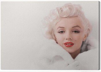Canvastavla Marilyn Monroe - White
