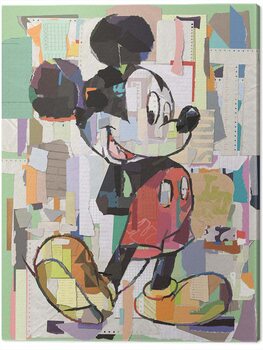 Canvastavla Mickey Mouse - Office Decoupage