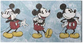 Canvastavla Mickey Mouse - Squeaky Chic Triptych
