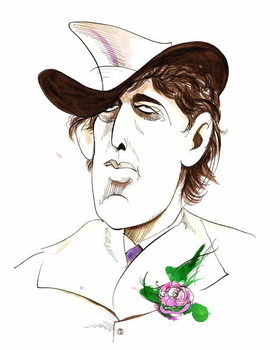 Canvastavla Oscar Wilde - caricature of Irish writer
