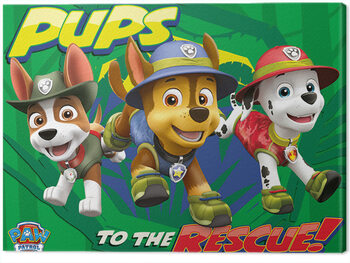 Canvastavla Paw Patrol - Pups To The Rescue