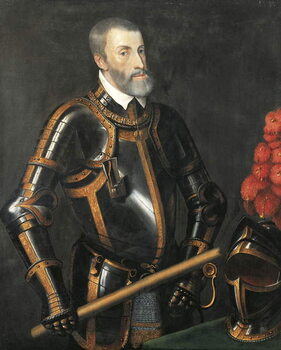 Canvastavla Portrait of Charles V of Hasburg
