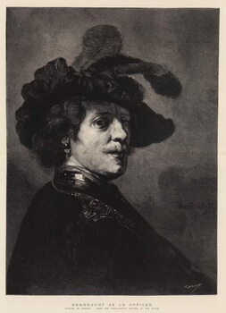 Canvastavla Rembrandt as an Officer