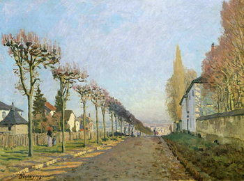 Canvastavla Rue de la Machine, Louveciennes, 1873