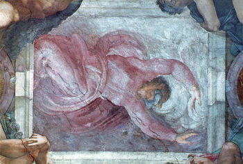 Canvastavla Sistine Chapel Ceiling: God Dividing Light