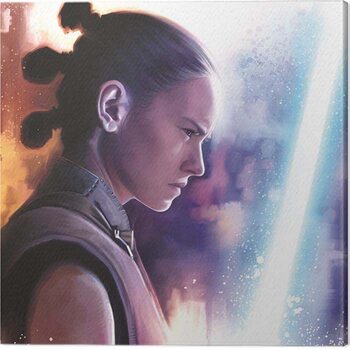 Canvastavla Star Wars The Last Jedi - Rey Lightsaber Paint