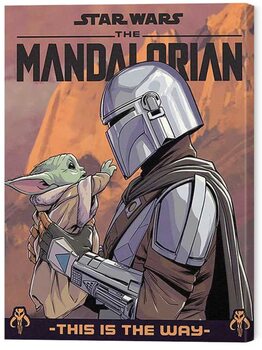 Canvastavla Star Wars: The Mandalorian - Hello Little One