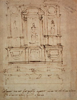 Canvastavla Study for a double tomb for the Medici Tombs in the New Sacristy