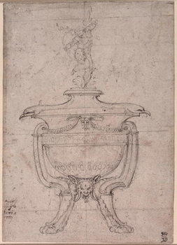 Canvastavla Study of a decorative urn