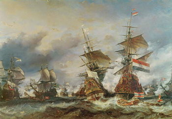 Canvastavla The Battle of Texel, 29 June 1694