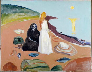 Canvastavla Two Women on the Beach