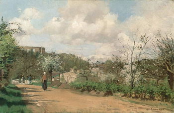 Canvastavla View from Louveciennes, 1869-70