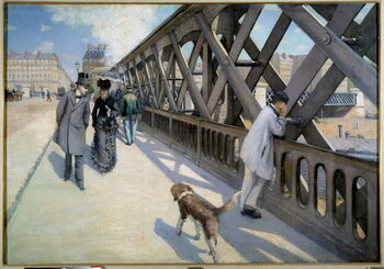 Canvastavla View of the Pont de l'Europe in Paris in 1876