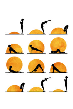 Canvastavla Yoga Sun