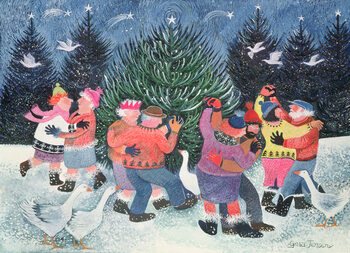Canvastavla Dancing Round the Tree