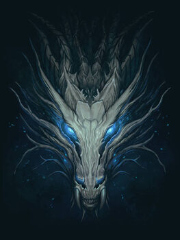 Canvastavla Dark magic dragon