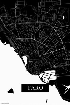 Canvastavla Faro black