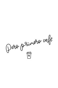 Canvastavla Pero primero cafe