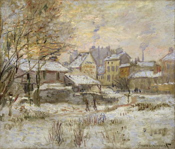 Canvastavla Snow Effect with Setting Sun, 1875