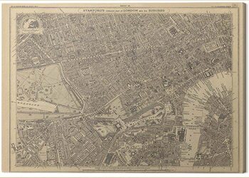 Canvastavla Stanfords Library - Map of London